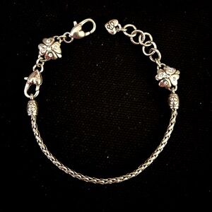 Brighton Barrel Slider Bracelet - Vintage Four Leaf Clover
